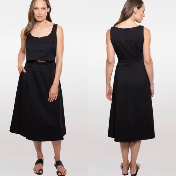 Madri Collection | Crossover Midi Dress - Picture 1 of 7